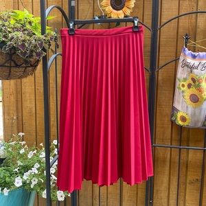 Vintage Pleated Accordion Midi Skirt